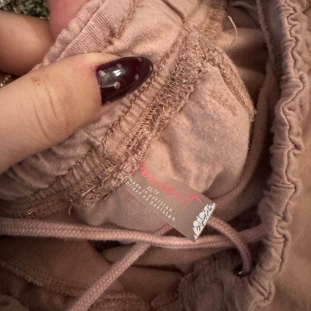 Free People Movement‎ Nothing But the Sweats Jogger Pants Size Extra Small Pink - Picture 6 of 10